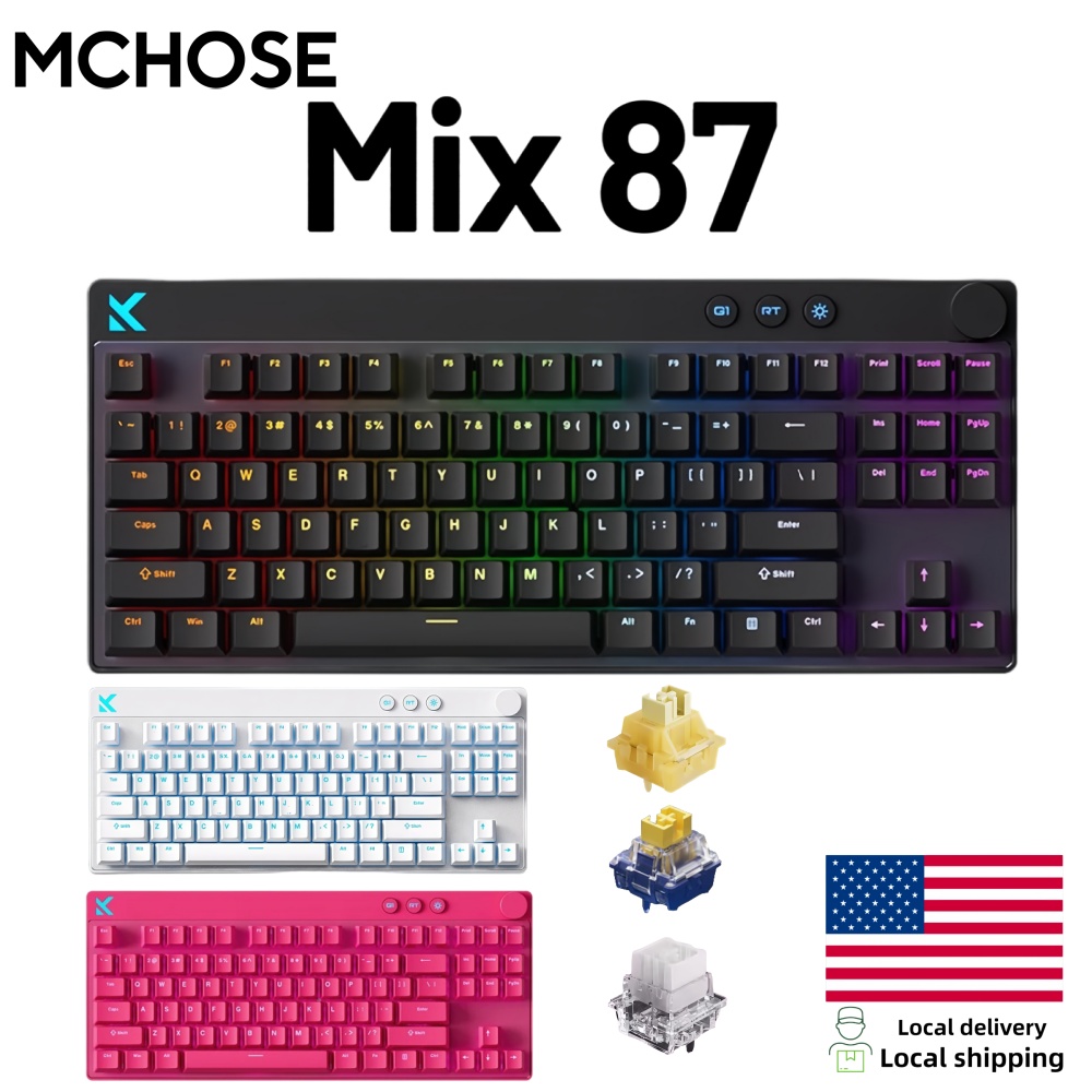 Gaming Keyboard Hot Swappable - Игровая клавиатура Mchose Mix87 с магнитными